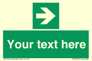 Custom Arrow Right Sign